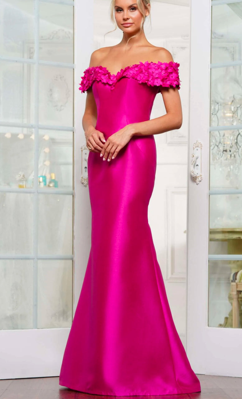 Rina DiMontella RD3254 Off the Shoulder Mikado Gown