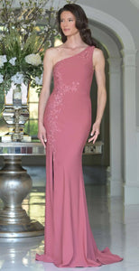 Rina DiMontella RD3240 One Shoulder Fit and Flare Gown