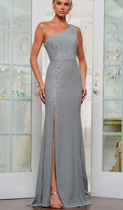 Rina DiMontella RD3240 One Shoulder Fit and Flare Gown