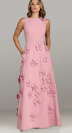 Gia Franco for Feriani 12535 Sleeveless Dress with Floral Detail