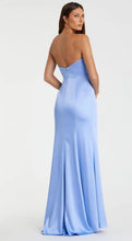 Load image into Gallery viewer, Macduggal 68872 Strapless Satin Gown in Ice Blue
