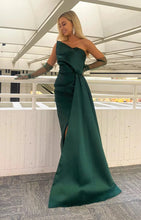 Load image into Gallery viewer, Nicole Bakti 7205 Strapless Gown with Ruching and Side Slit
