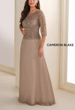 Load image into Gallery viewer, Cameron Blake 114657SL Long Sleeve Chiffon A-Line Dress
