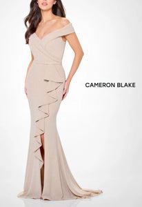 Cameron Blake CB3236 Sparkling Fit and Flare Long Gown