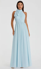 Load image into Gallery viewer, Macduggal 55035 Sleeveless Halter Chiffon Dress with Bow
