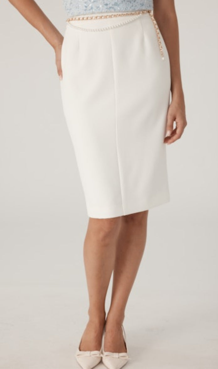 Generation Love Leonardo Suiting Skirt with Pearl and Chain