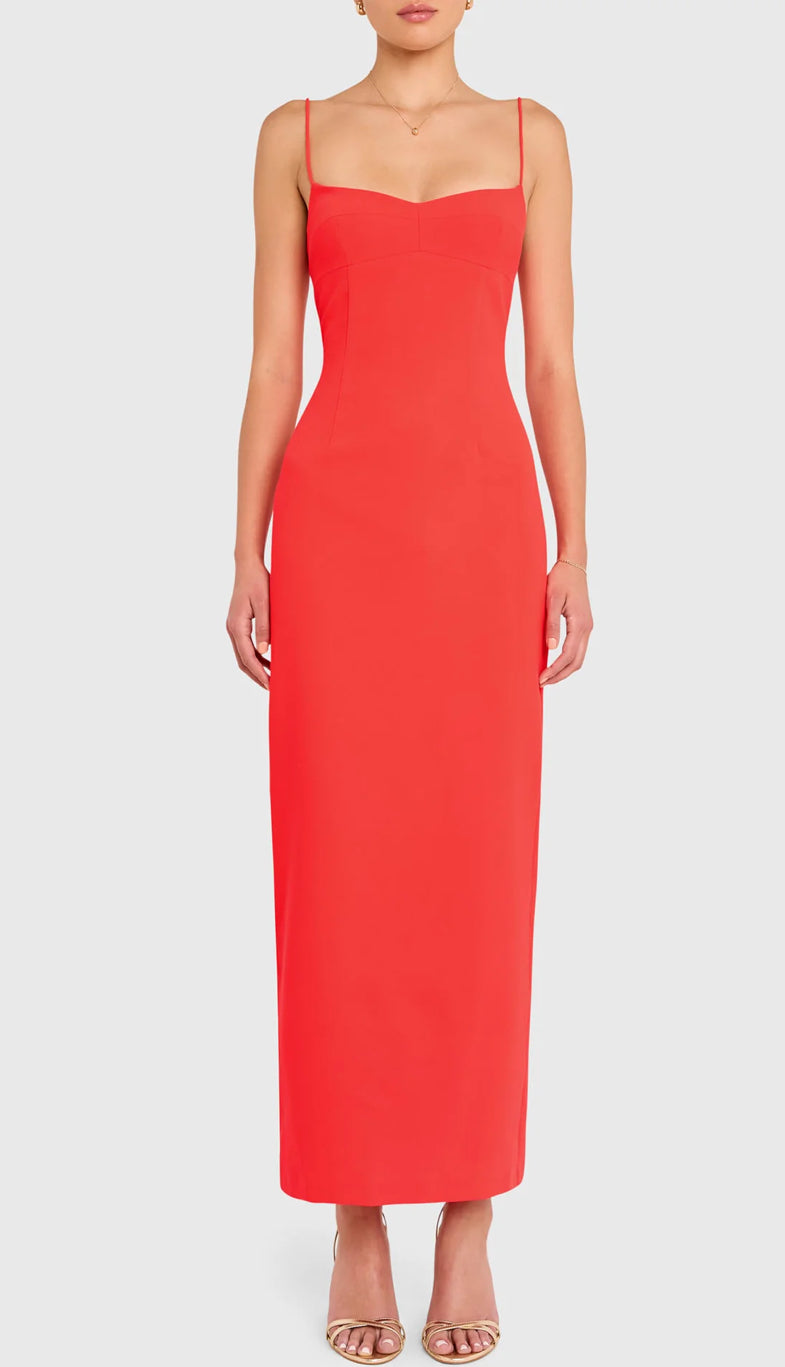 Amanda Uprichard Lawrence Maxi in Crimson – Gigi's Closette Ltd