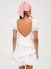 Load image into Gallery viewer, For Love and Lemons Rosalyn Mini Dress in White
