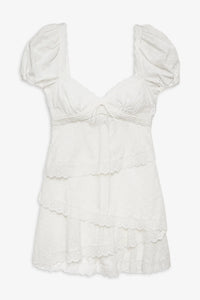 For Love and Lemons Rosalyn Mini Dress in White