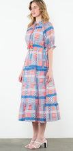 Load image into Gallery viewer, THML WCT2922 Blue and Red Striped Pattern Maxi Dress
