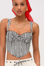 Load image into Gallery viewer, For Love and Lemons Sammie Bustier in Black and White Gingham
