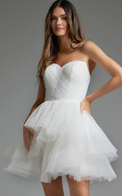 Load image into Gallery viewer, Jovani 41050 Strapless Off-White Mini Dress
