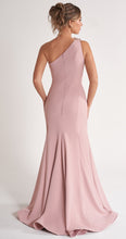 Load image into Gallery viewer, Jasmine K278056 One Shoulder Crepe Gown with Beaded Detail
