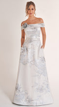 Load image into Gallery viewer, Jasmine K278069 Off the Shoulder Jacquard A-Line Dress

