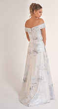 Load image into Gallery viewer, Jasmine K278069 Off the Shoulder Jacquard A-Line Dress
