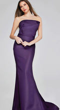 Load image into Gallery viewer, Jovani 40598 Classic Strapless Gown with Asymmetrical Neckline
