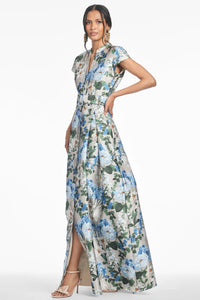 Sachin & Babi Marta Gown in Dune and Dusk Petal Prink