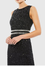 Load image into Gallery viewer, Macduggal 10509D Beaded Sleeveless Tea Length Gown

