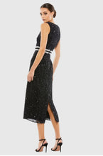 Load image into Gallery viewer, Macduggal 10509D Beaded Sleeveless Tea Length Gown
