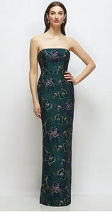 Dessy D877OMF Strapess Damask Long Gown
