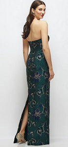 Dessy D877OMF Strapess Damask Long Gown