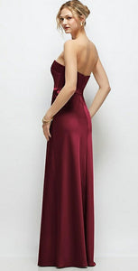 Dessy TH143 Strapless Satin Maxi Dress
