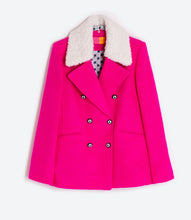 Load image into Gallery viewer, Vilagallo Hot Pink Jacket with White Fleece Detail
