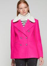 Load image into Gallery viewer, Vilagallo Hot Pink Jacket with White Fleece Detail
