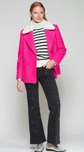 Load image into Gallery viewer, Vilagallo Hot Pink Jacket with White Fleece Detail
