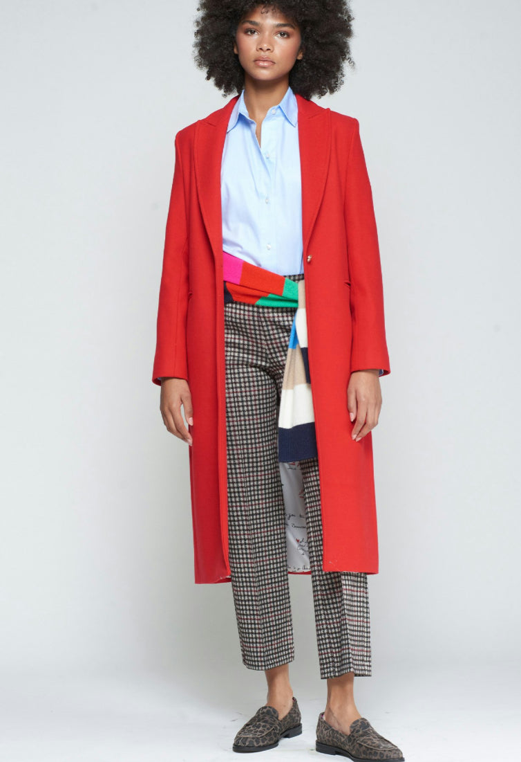 Vilagallo Katherine Top Coat in Red