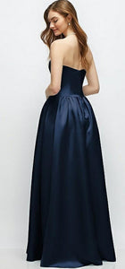Dessy 3177 Strapless Satin Floor Length Gown