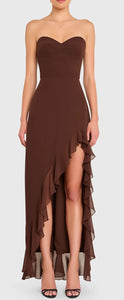 Amanda Uprichard Eden Gown in Cocoa