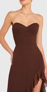 Amanda Uprichard Eden Gown in Cocoa