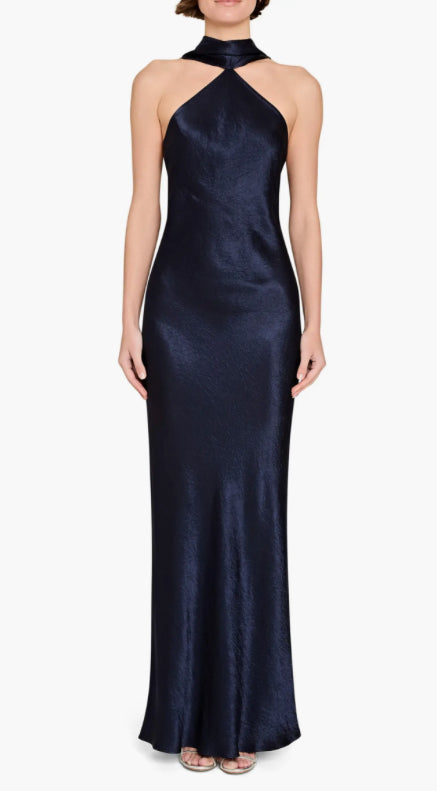 Amanda Uprichard Ashton Maxi Dress in Navy