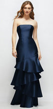 Load image into Gallery viewer, Dessy 3175 Luxe Satin Strapless Gown
