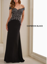 Load image into Gallery viewer, Cameron Blake CB907 Chiffon Sheath with Lace Detail
