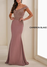 Load image into Gallery viewer, Cameron Blake CB907 Chiffon Sheath with Lace Detail
