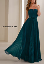 Load image into Gallery viewer, Cameron Blake CB903 Strapless Pleated Chiffon Long Gown
