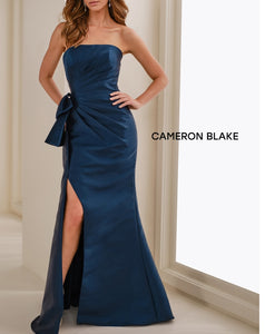 Cameron Blake CB909 Strapless Long Gown with Side Slit