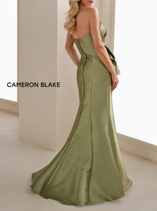 Cameron Blake CB909 Strapless Long Gown with Side Slit