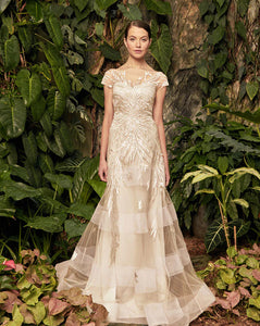 Alexander by Daymor 961 Sequin Long gown with Embroidery