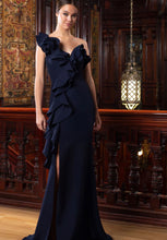 Load image into Gallery viewer, Alexander by Daymor 1583 One Shoulder Gown with Ruffle Along Bodice
