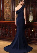Load image into Gallery viewer, Alexander by Daymor 1583 One Shoulder Gown with Ruffle Along Bodice
