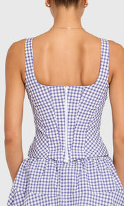 Amanda Uprichard Ryland Gingham Top