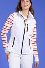 Load image into Gallery viewer, Tyler Boe Wellington Vest in White with Navy Trim
