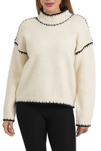 Load image into Gallery viewer, Love Token Liv Sweater in Ivory with Black Accent
