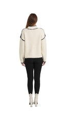 Load image into Gallery viewer, Love Token Liv Sweater in Ivory with Black Accent
