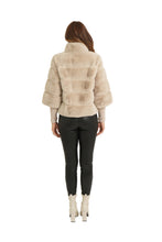 Load image into Gallery viewer, Love Token Samantha Faux Fur Jacket in Beige
