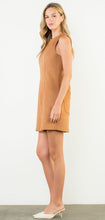 Load image into Gallery viewer, THML THS1802 Sleeveless Suede Dress in Caramel
