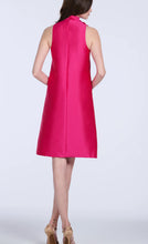 Load image into Gallery viewer, Emily Shalant Halter Dress with Flower at Neckline
